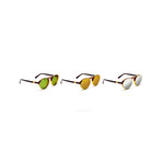 Unisex Dyad 03 Sunglasses // Caramel Gradient + Copper Green