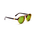 Unisex Dyad 03 Sunglasses // Caramel Gradient + Copper Green