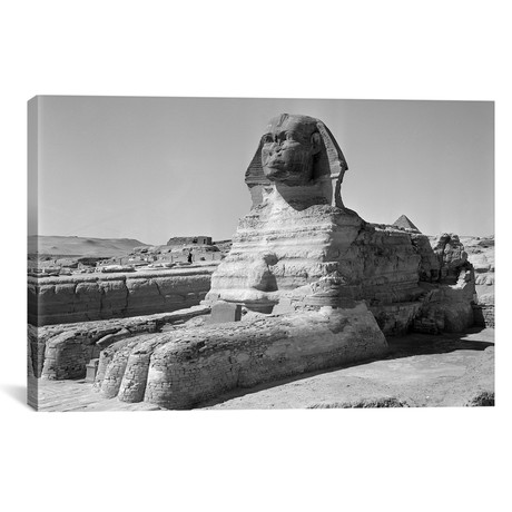 1950s The Sphinx At The Giza Pyramids Cairo Egypt // Vintage Images (18"W x 12"H x 0.75"D)