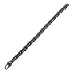 Antiqued Gun Metal Steel Squared Chain Link Bracelet