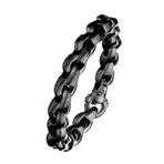 Matte Gunmetal + Skull Clasp Chain Bracelet