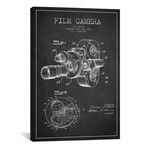Camera Charcoal Patent Blueprint // Aged Pixel (18"W x 26"H x 0.75"D)