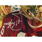 Triumphant // Joe Montana // Original Oil Painting // Autographed by Montana