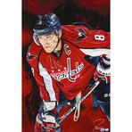 Intimidation // Alex Ovechkin // Original Oil Painting // Autographed by Ovechkin