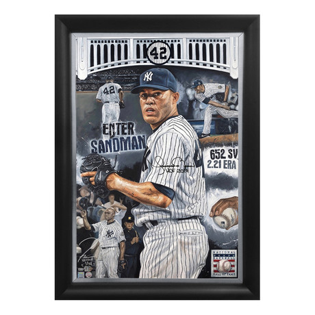 Mariano Rivera 'Unanimous' Autographed Limited Edition of 42 Framed 24 x 36  Canvas Giclee (Justyn Farano)