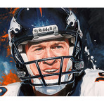 The Mad Scientist // Peyton Manning (Broncos) // Original Oil Painting // Autographed by Manning