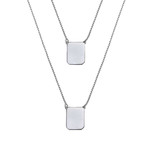 Box Chain Scapular Necklace (White)