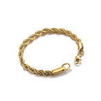 Twisted Wrist Rope Chain Bracelet // 4mm // Yellow
