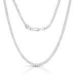 Sterling Silver + 14K Gold Plated Franco Chain Necklace // 2mm // White (20")