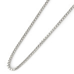 Sterling Silver + 14K Gold Plated Round Box Chain Necklace // 2mm // White (20")