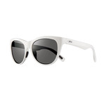 Barclay Polarized Sunglasses // White Frame // Graphite Lens