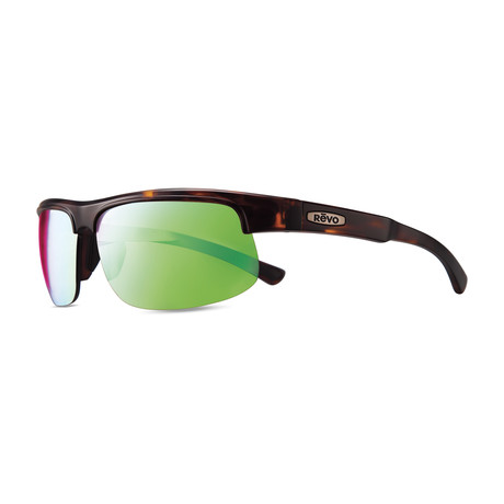 Cusp C Polarized Sunglasses // Matte Tortoise Frame // Green Water Lens