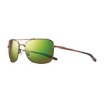 Territory Polarized Sunglasses // Brown Frame // Green Water Lens