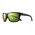 Remus Polarized Sunglasses // Matte Black + Green