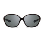 Skylar Polarized Sunglasses // Black Frame + Graphite Lens