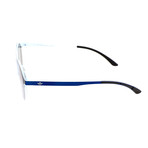 Unisex AOM003 Sunglasses // Deep Blue + White