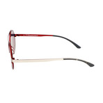 Unisex AOM006 Sunglasses // Silver + Red