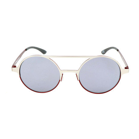 Unisex AOM006 Sunglasses // Silver + Red