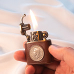 Hand Forged Coin Kerosene Lighter (Saddlebrown)