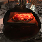 Portable Wood + Charcoal Fire Outdoor Oven (Red)