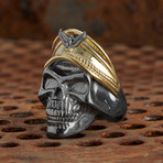 Pirate Skull // Black + Gold (12.5)