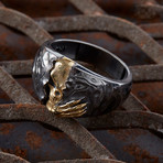 Skull With 1 Hand // Black + Gold (10)