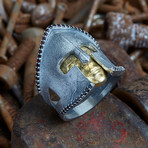 Gladiator Ring V2 // Silver + Gold (13)