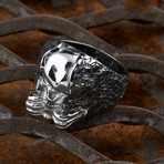 Skull With Hands // Black + Silver (10.5)