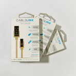 CableLinx Elite Type//C to Type//A Bundle // Gold Dust // Set Of 3