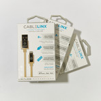 CableLinx Elite Lightning MFi Bundle // Gold Dust // Set Of 3