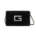 Gucci // Broadway Velvet Shoulder Bag + Jeweled G // Black