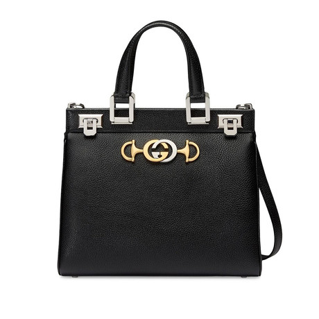 Gucci // Zumi Grainy Leather Small Top Handle Bag // Black