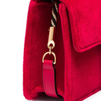 Gucci // Broadway Velvet Shoulder Bag + Jeweled G // Pink