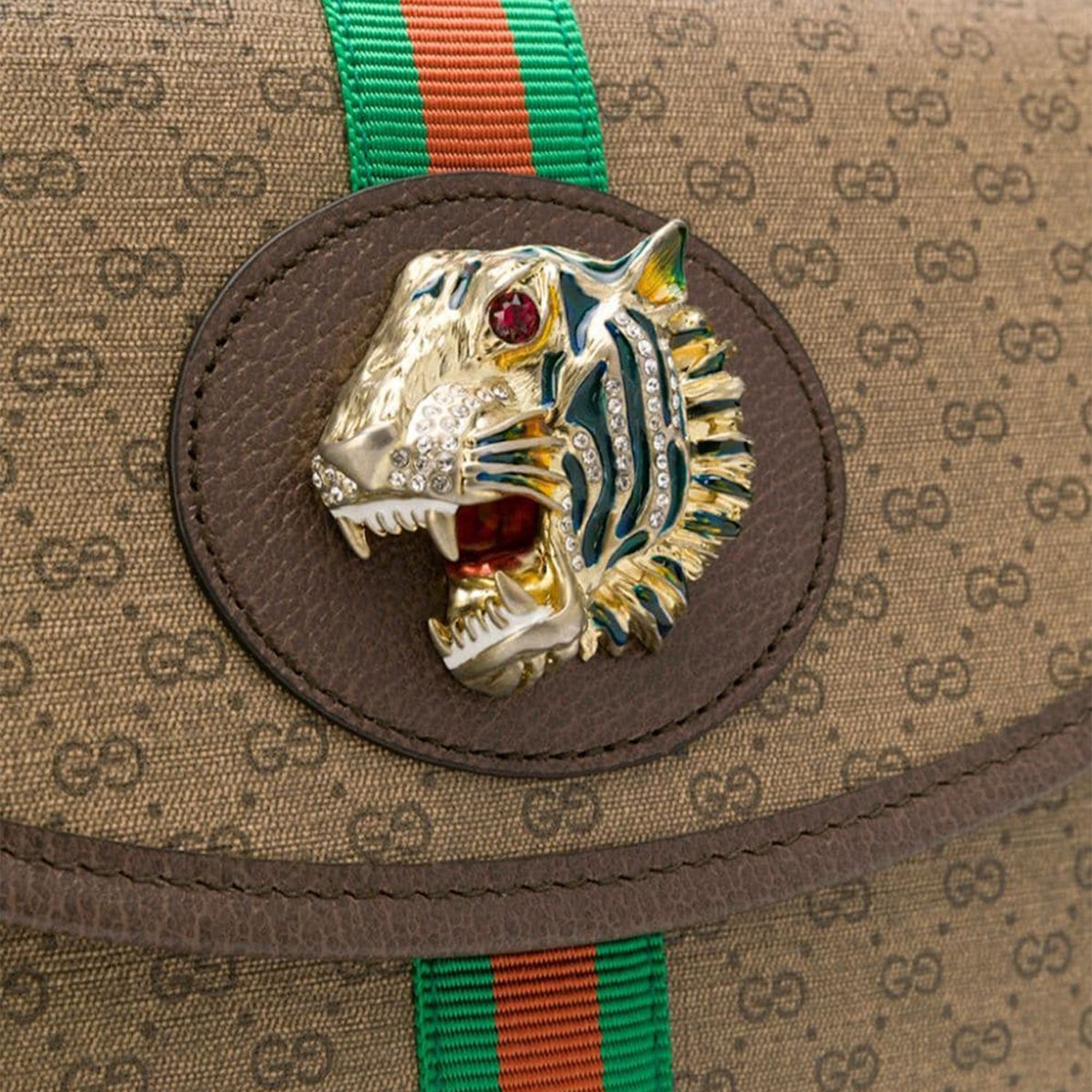 Gucci // Rajah Small Shoulder Bag // Brown + Multicolor - The Designer ...