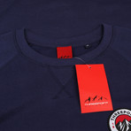 Badge Crewneck Sweatshirt // Navy (XL)