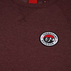 Badge Crewneck Sweatshirt // Plum Marl (2XL)