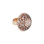Stefan Hafner 18k Rose Gold White Diamond + Brown Diamond Ring // Ring Size: 6.5