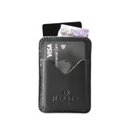 Classic Leather Card Holder // 3 Pocket (Black)