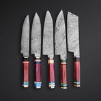 Maroon IIV Kitchen Knives // Set of 5