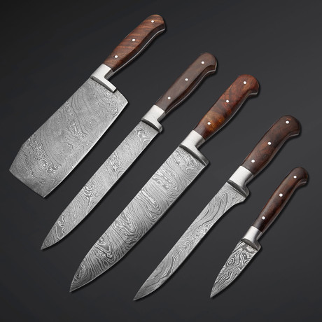 Pasmar Wood Professional Knives // Set of 5