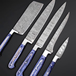 Pakka Wood Blue Knives // Set of 5