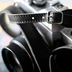 Adjustable Leather + Felt Camera Strap (Black)
