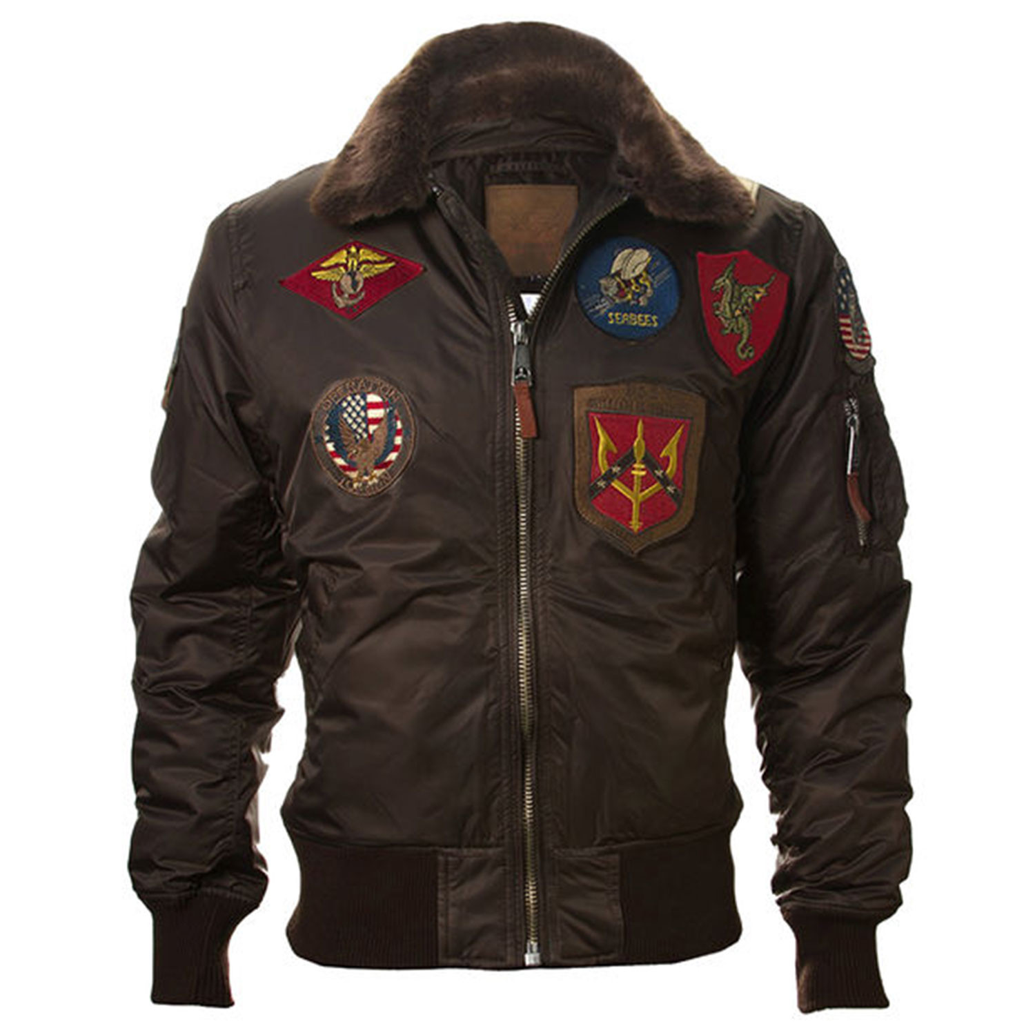 B-15 Bomber Jacket + Patches // Brown (S) - Top Gun - Touch of Modern