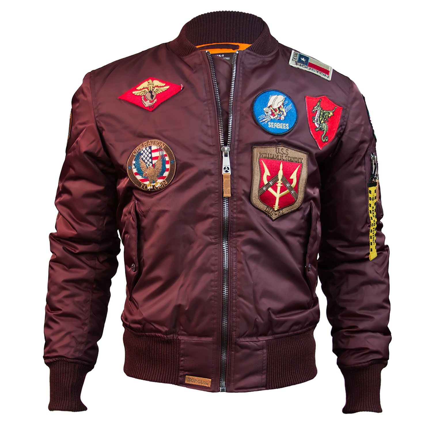 MA-1 Bomber Jacket + Patches // Burgundy (XS) - Top Gun - Touch of Modern