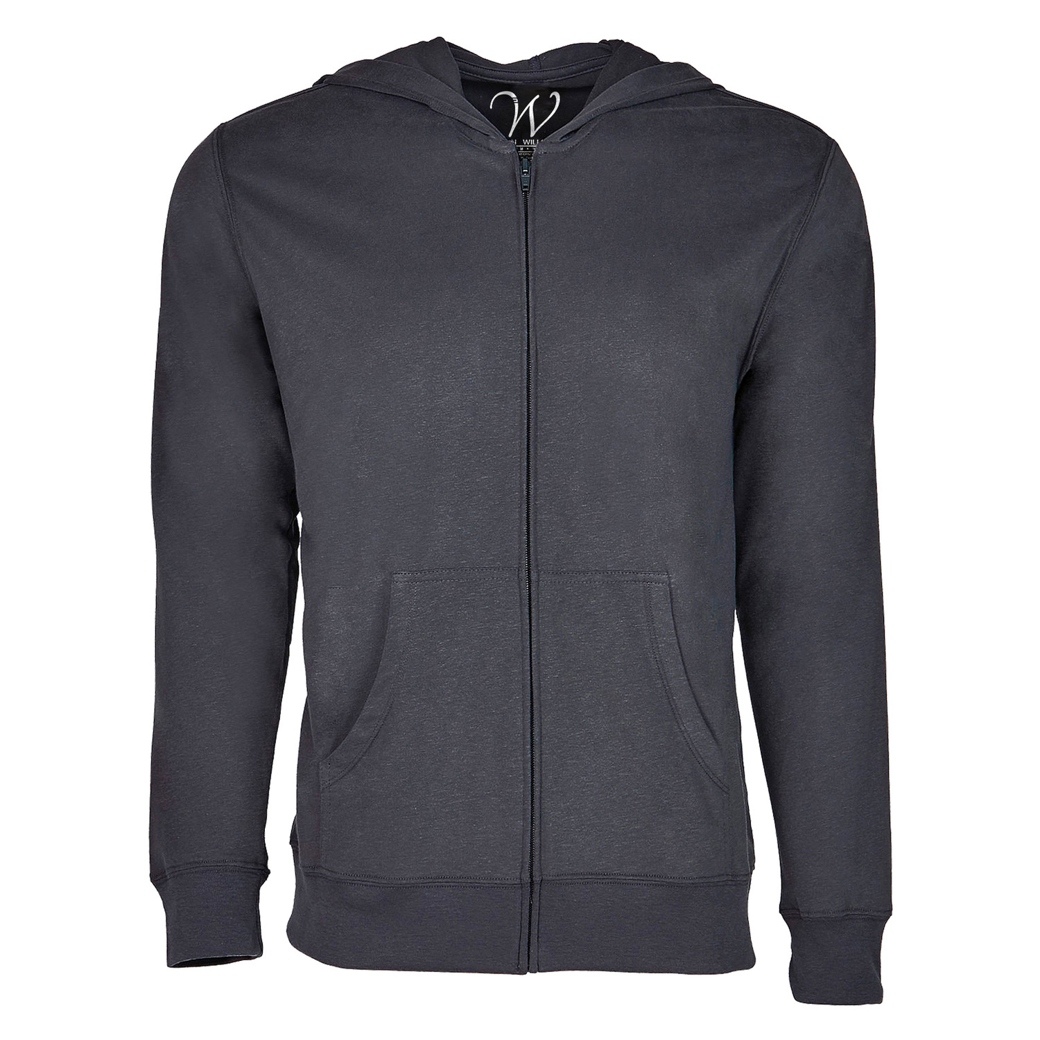 Ultra Soft Seeded Semi-Fitted Zip Up Hoodie // Heavy Metal (S) - Ethan ...