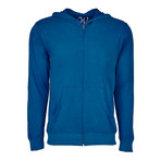 Ultra Soft Seeded Semi-Fitted Zip Up Hoodie // Royal Blue (L)