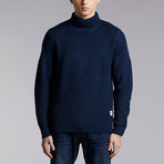 Blanda Roll Neck Sweater // Navy (L)