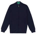 Colorado Comfortable Knit Jacket + Zip // Men's // Dark Blue + Green (2XL)