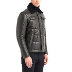 Champlain Coat Leather Jacket // Green (M)