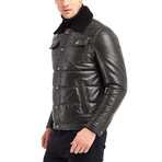 Champlain Coat Leather Jacket // Green (S)